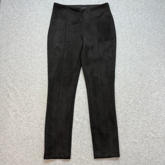 Andrew Marc Faux Suede Leggings Women's M Black Pull on Pant APCW1023 High Rise - Picture 1 of 8
